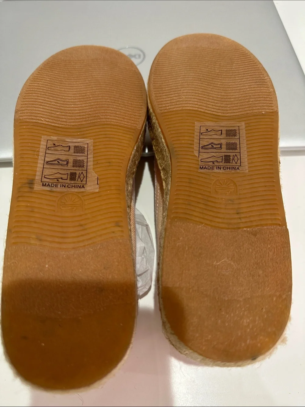 Soludos Pink and Tan Plaid Espadrille Slip-On Flats